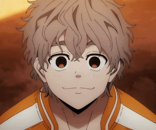 a close up of a cartoon character 's face with a smile