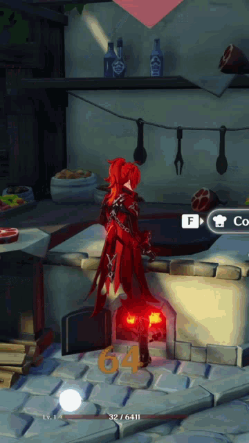 a screenshot of a video game shows a character with the number 64 on their back