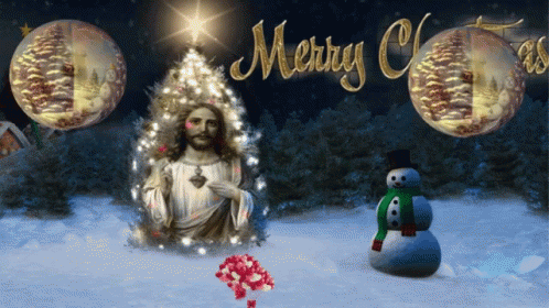 Merry Christmas Jesus GIF - Merry Christmas Jesus Snowman GIFs