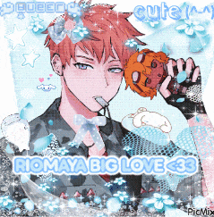 a picture of a boy with the words riomaya big love written on the bottom