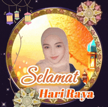 a picture of a woman with the words selamat hari raya