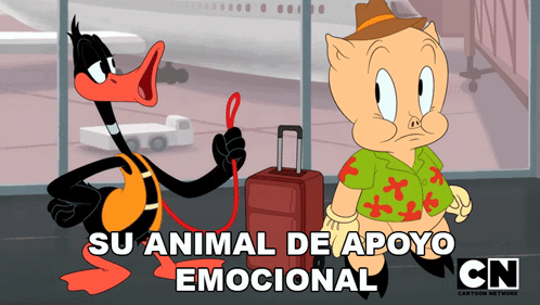 Su Animal De Apoyo Emocional Porky GIF - Su Animal De Apoyo Emocional Porky Pato Lucas GIFs