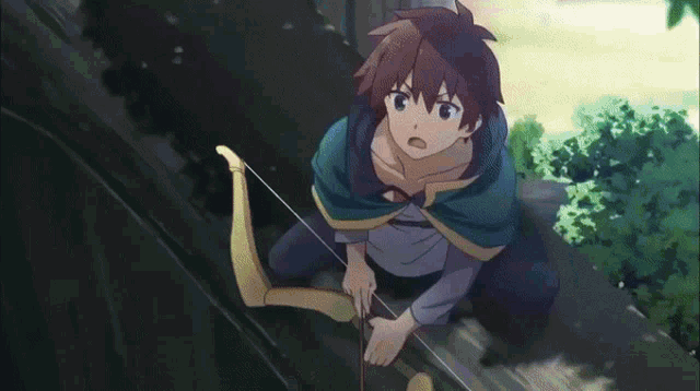 a close up of a anime character holding a sword