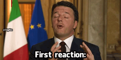 Matteo Renzi Shocked Face GIF - Matteo Renzi Shocked Face First Reaction GIFs