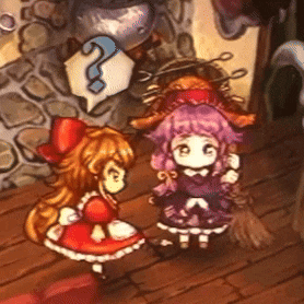 a little girl with purple hair is standing next to another little girl with blonde hair