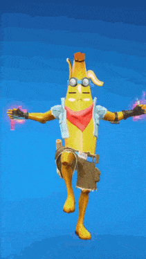 a cartoon character that looks like a banana with goggles on his head