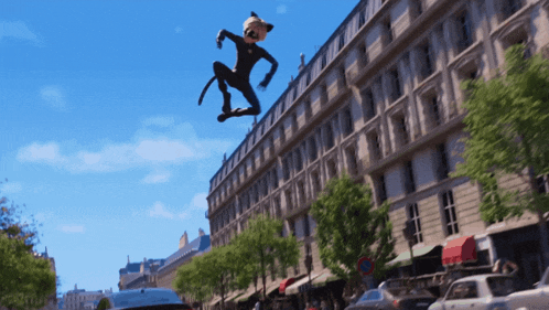 a cat on a skateboard is jumping in the air