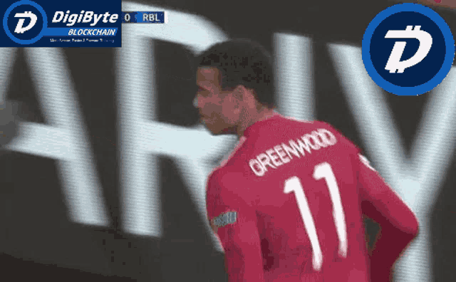 a soccer player with the name greenwood on his back