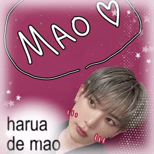 a picture of a young man with mao written on it