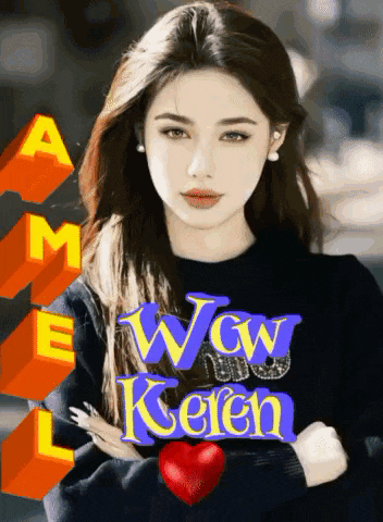 a woman wearing a sweater that says wow keren on it