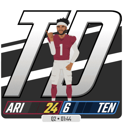 ari 24 6 ten is displayed on a football scoreboard