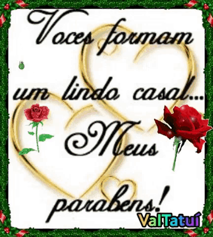 a picture of a heart with the words " vocês formam um lindo casal " on it