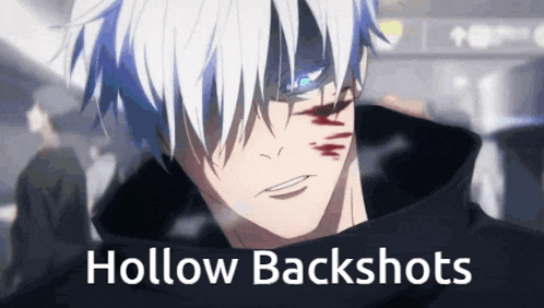 a picture of a person with the words hollow backshots on the bottom