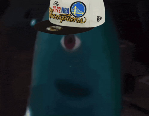 a golden state warriors hat that says the 21-22 nba champions