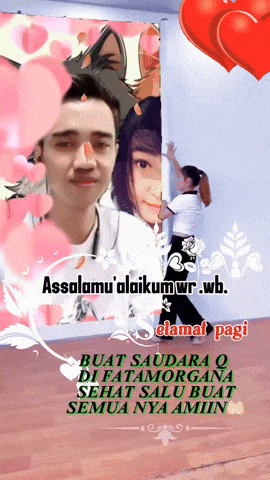 a picture of a man and a woman with the words assalamu ' alaikum wr.wb.