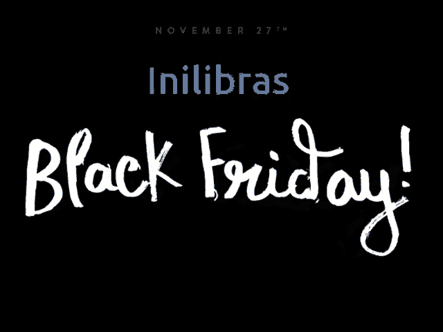a black background with white writing that says black friday