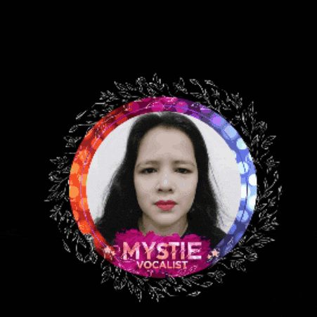 a picture of a woman with the words happy birthday mystie vocalist