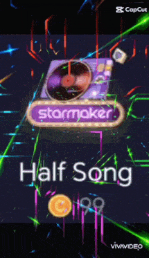 a screenshot of a video game that says half song