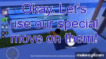 okay let 's use our special move on them on a screen