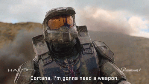 Cortana Im Gonna Need A Weapon Master Chief GIF - Cortana Im Gonna Need A Weapon Master Chief Pablo Schreiber GIFs