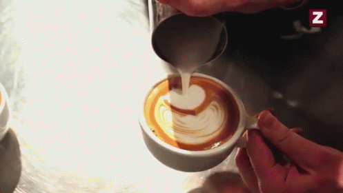 How To Make Latte Art GIF - Coffee Latte Yum GIFs