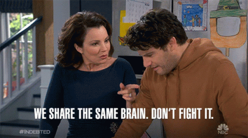 We Share The Same Brain Dont Fight It Adam Pally GIF - We Share The Same Brain Dont Fight It Adam Pally Dave GIFs