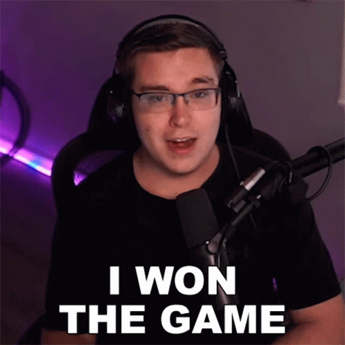 I Won The Game Bartonologist GIF - I Won The Game Bartonologist Im The Winner GIFs