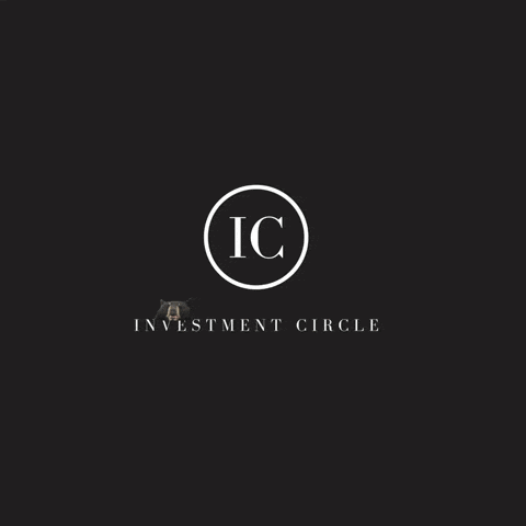 an investment circle logo with a black bear in the center