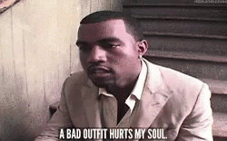 Kanye West A Bad Outfit Hurts My Soul GIF - Kanye West A Bad Outfit Hurts My Soul Soul GIFs