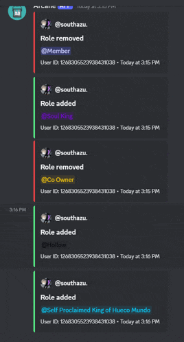 a screenshot of a discord conversation between @southazu and @soul king