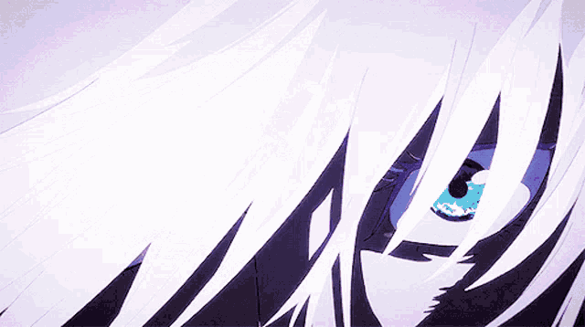 a close up of a person 's blue eye