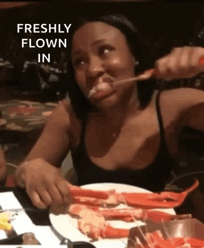Woman Eating GIF - Woman Eating Lobster GIFs
