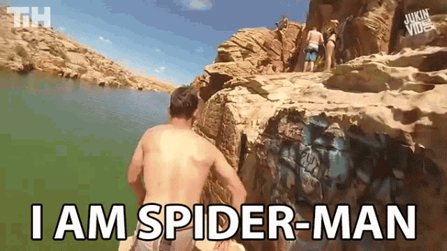 I Am Spider Man Dive GIF - I Am Spider Man Spider Man Dive GIFs