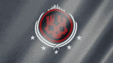 a flag with a circle with a red cross in the middle