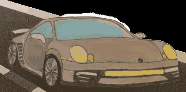a drawing of a car with a license plate that says ' a ' on it