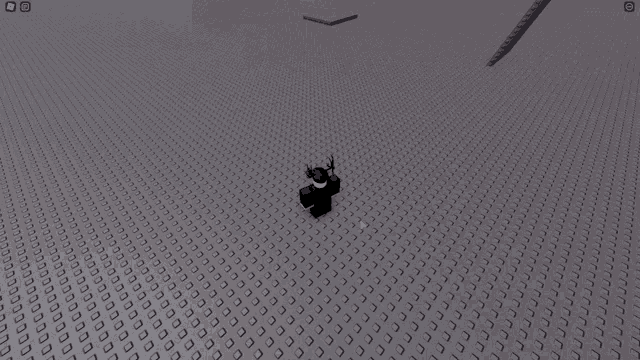 a screenshot of a video game showing a black object with a white arrow pointing to it