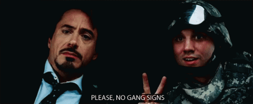 Ironman Omg GIF - Iron Man Robert Downey Jr No Gang Signs GIFs