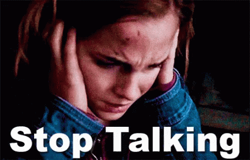 Hermione Stop Talking GIF - Hermione Stop Talking Shut Up GIFs