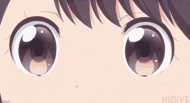 a close up of a girl 's eyes with the word hdive in the lower right corner
