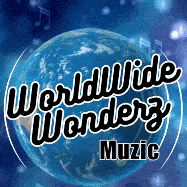 a logo for worldwide wonderz music with a globe
