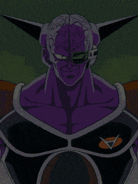 a purple cartoon character with a visor on his head