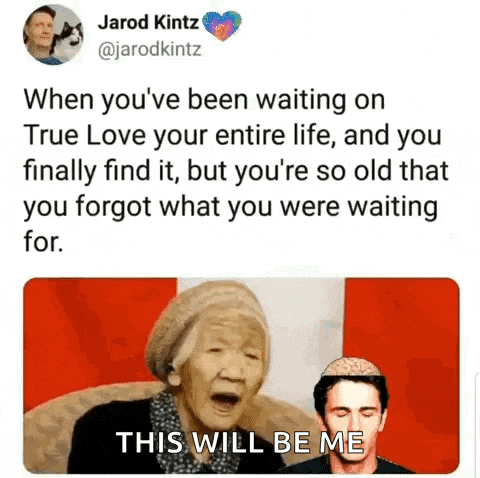 when you 've been waiting on true love your entire life , and you finally find it