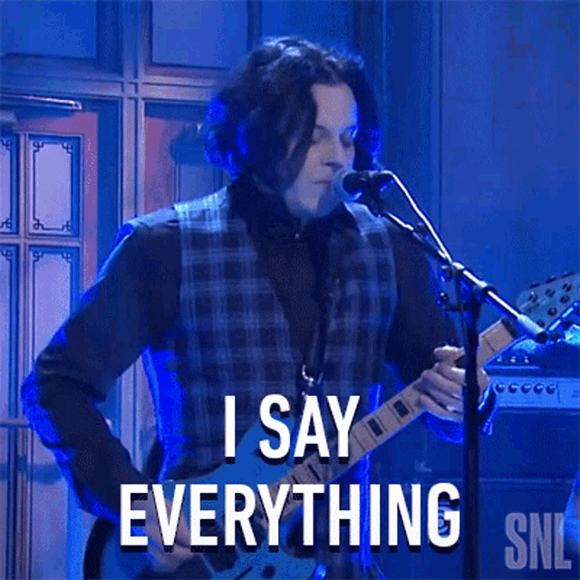 I Say Everything Jack White GIF - I Say Everything Jack White Saturday Night Live GIFs