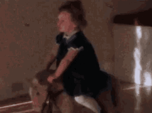 Ride In Kid GIF - Ride In Kid Riding Horse Toy GIFs