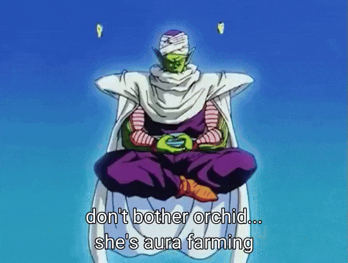piccolo from dragon ball z sits in a lotus position and says do n't bother orchid