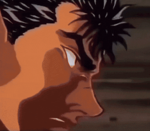 a close up of a cartoon character 's face with a glowing eye