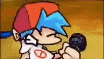 a cartoon character is holding a microphone in his hand .