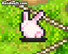 a pixelated image of a rabbit with the website bandisoft.com written on the bottom
