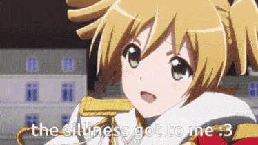 a picture of a girl with the words the silliness got to me
