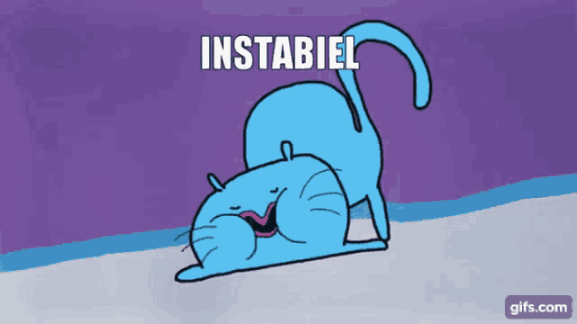 a cartoon of a cat with the word instabiel on it